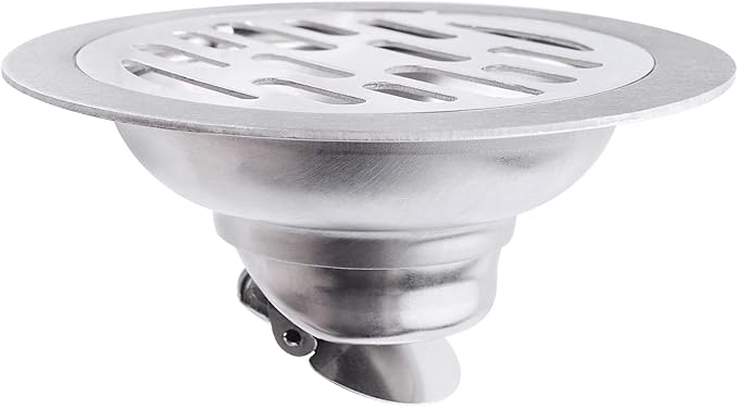 Yakamoz Sewer Odor Proof Floor Drain 4 Inch, Stainless Steel Anti-Odor Floor Drain Core Shower Drain Backflow Preventer Smell Stopper for Bathroom, Kitchen and Basement