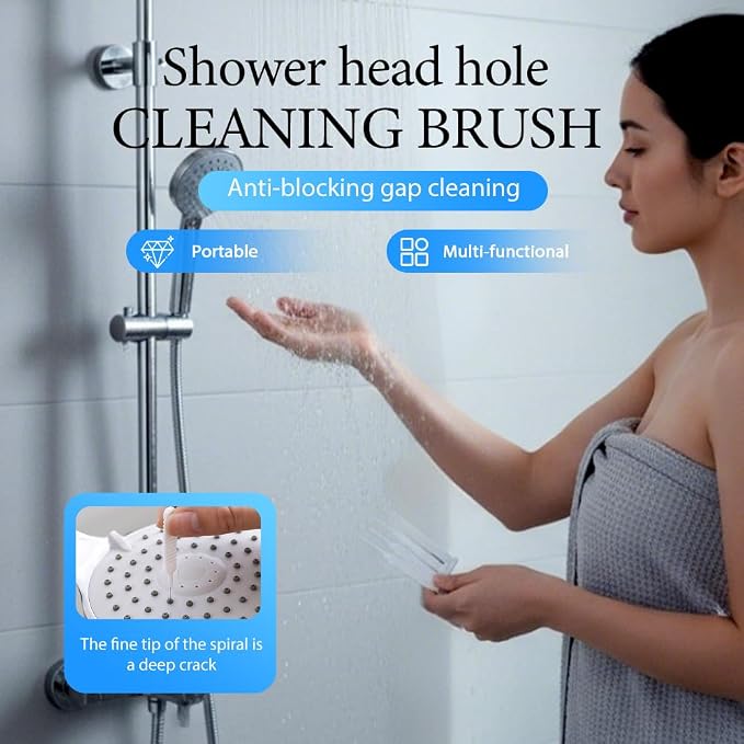 Shower Head Cleaning Brush for Small Hole, 2026 Upgrade Gap Hole Anti-Clogging Cleaning Brush, Multifunctional Shower Head Cleaning Brushes for Household Bathroom (10 Pcak)