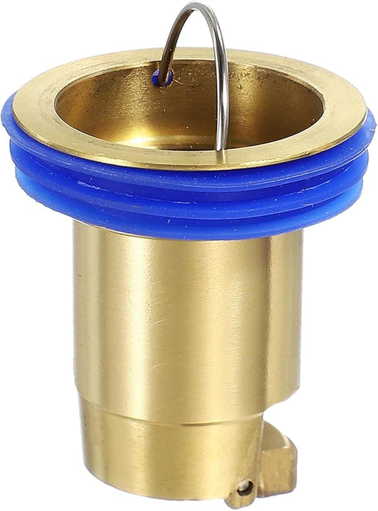 uxcell Odor Proof Floor Drain, 2" Brass Floor Drain Cover Shower Plug Drain Backflow Preventer Suitable for Pipes Tubes Bathroom Kitchen, Gold