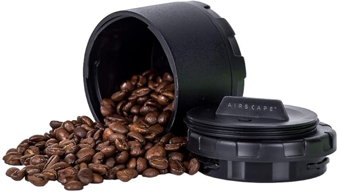 BruTrek® by Planetary Design CarGo Can, Stainless Steel Storage Container, Magnetic Bottom, Airscape® Inner Lid Keeps Grounds Fresh, On The Go Store Herbs Coffee Spices Tea and More | 4 fl.oz