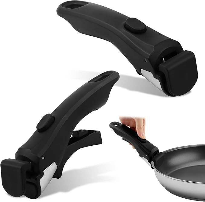 Removable Pot Handle, 2pcs Detachable Pan Handles, Universal Pan Handle, Replacement Handles for Pots and Pans, Fits All Cookware