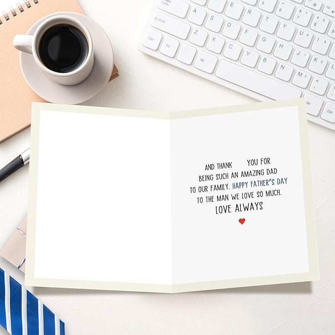 Funny Fathers Day Card Gifts for Husband, Happy Fathers Day Card from Wife, Unique Father’s Day Decorations for Men