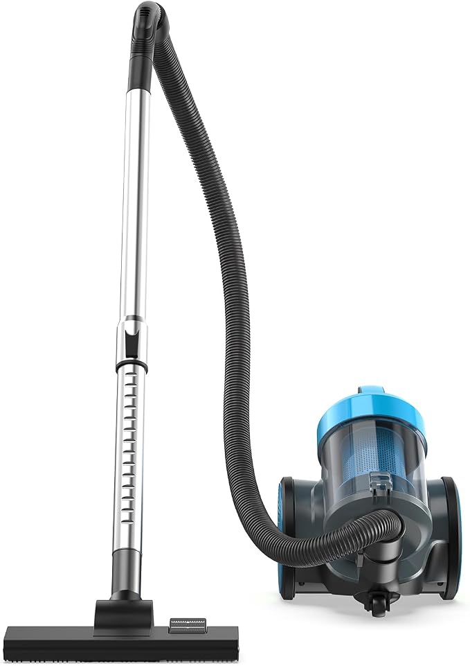 NEWBULIG Canister Vacuum Cleaners for Home, Strong Suction Bagless Vacuum Cleaner, 850W 16Kpa for Hard Floor and Carpet, Retractable Cord,1.8L Large Dust Cup