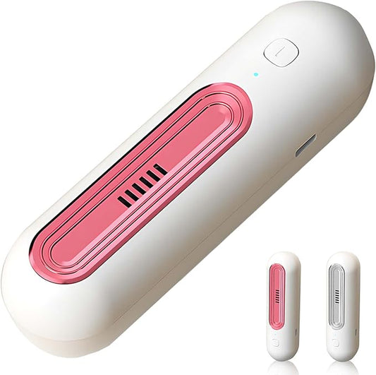 Fridge Deodorizer Odor Eliminator | Rechargeable Refrigerator Purifier | No Filters Needed | Dual Mode | Long Battery Life | Small and Space-Saving (Red)
