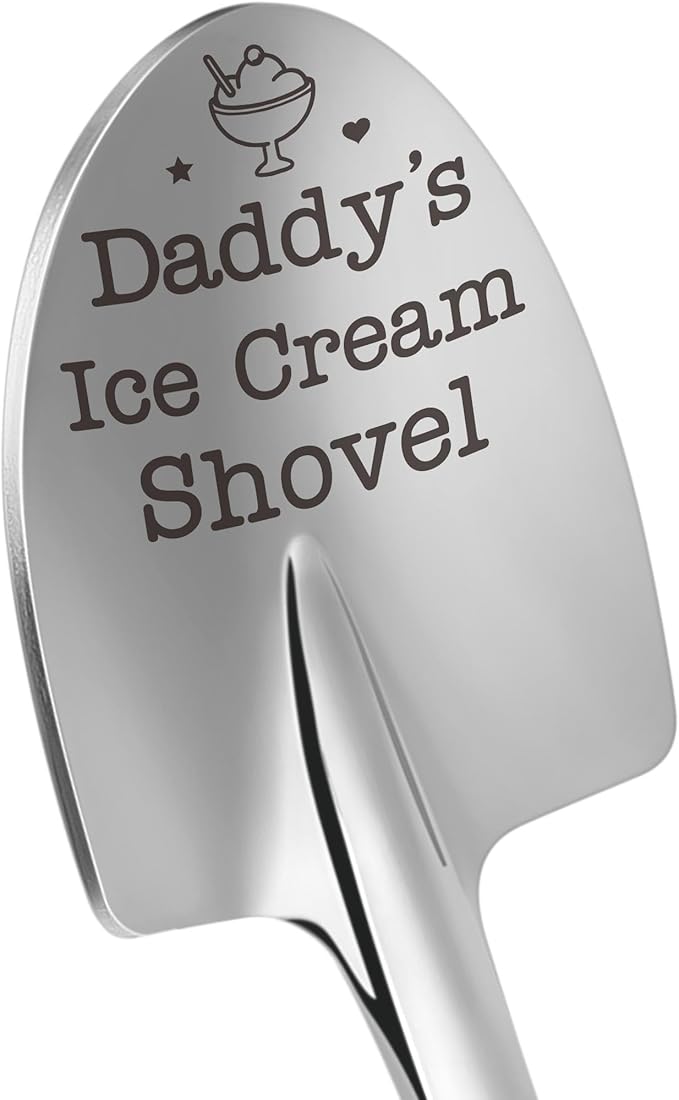 Daddys Ice Cream Shovel Gifts, Father Gift for Dad Fathers Day Birthday, from Daughter Son, Father's Day Dad Gifts for Him Men Husband Grandpa Grandfather Father-in-law Present Funny Ice Cream Spoon