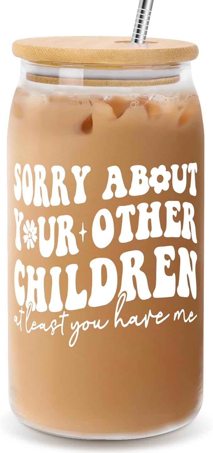 Mothers Day Gifts for Mom from Daughter Son, Gifts for Women Mama Stepmom Mother In Law Bonus Mom, Personalized Anniversary Birthday Mothers Day Presents for Wife from Husband - Can Glass 16OZ