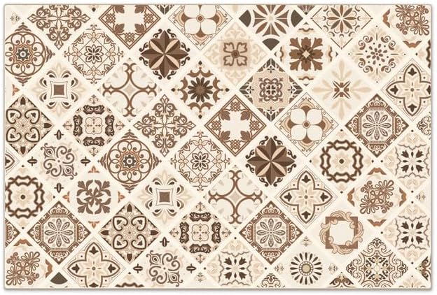 Absorbent Holiday Plate Drainer Pad Boho Coffee Bar Mats for Counter Top Non-slip Gift for Kitchen Decor (Elegant Mosaic A)