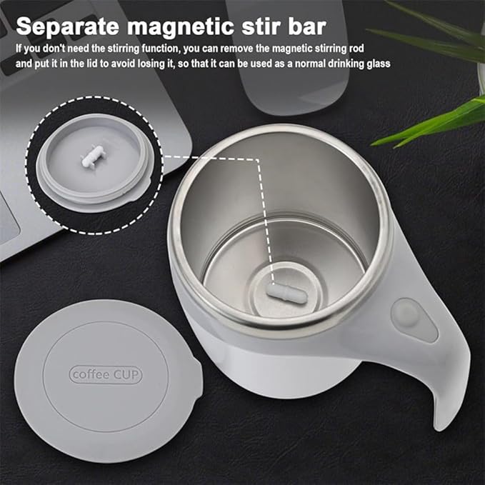 Automatic Magnetic Stirring Coffee Mug, Automatic Coffee Stir Cup, Self Stir Coffee Mug, Self Stirring Coffee Mug, Auto Stirring Coffee Mu (USB Charging D)