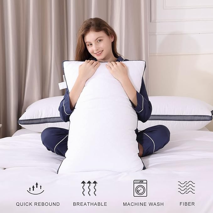 Meoflaw Pillows for Sleeping(2-Pack), Luxury Hotel Pillows King Size Set of 2,Bed Pillows for Side and Back Sleeper (King)