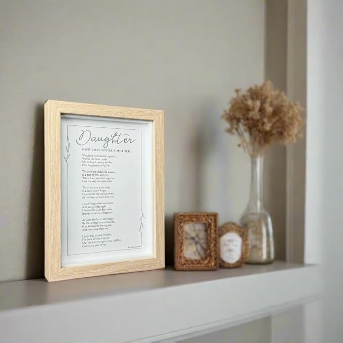Now That You're a Mother Frame- Gift for Daughter from Mom for Christmas, Mother's Day, Child Birth