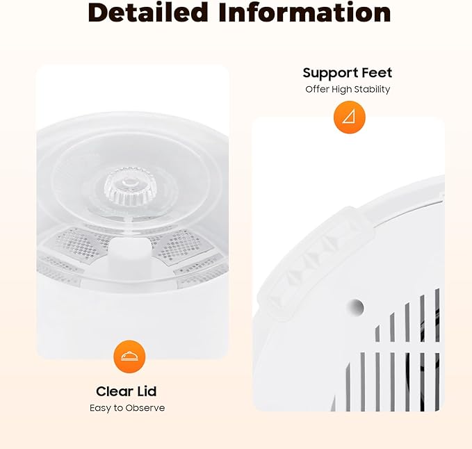 Electric Potato Peeler,85W Automatic Potato Peeling Machine with Vegetable Dehydrator,Dual Safety Locks,Kitchen Peeling Tool for Potato (White)