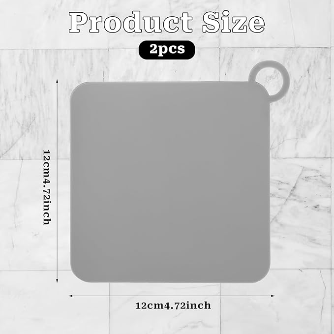 2 Pieces Silicone Tub Stopper Shower Drain Cover Floor Drain Anti-Odor Mat Shower Silica Gel Drain Plugs Bathtub Drain Cover Sewer Deodorization Floor Drain Mat for Kitchen, Bathroom and Laundry