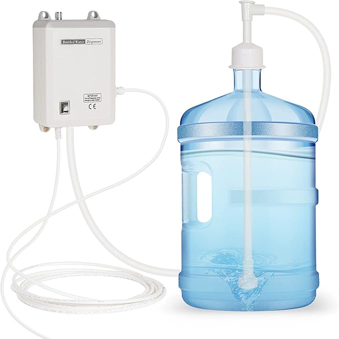 TDRSUPER Drinking Water Dispenser Pump System Bottle Water Dispenser 5 Gallon 40PSI for Refrigerator Ice Maker Faucet Coffee/Tea Maker Single Inlet