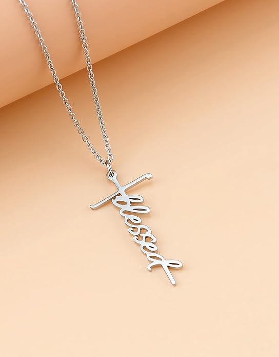 Lcherry Faith Cross Pendant Necklace for Women Religious Christian Jewelry Mother's Day Gifts for Women