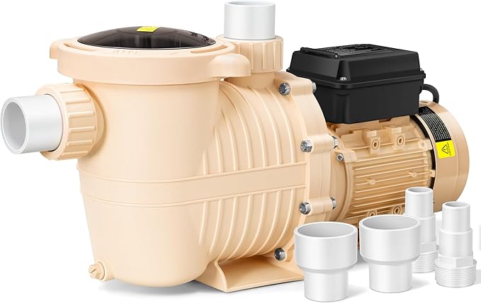 VIVOHOME 2.0HP 115V Variable Speed Pool Pump, Self-Priming Energy Saving, 1.5" & 2" Inlet w/Strainer Basket for in/Above Ground Pools
