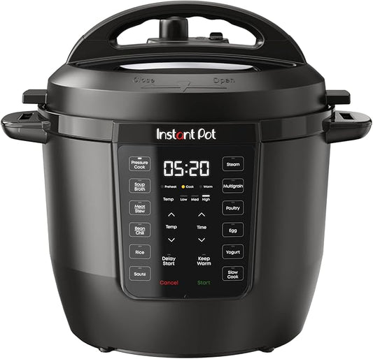 Instant Pot 6QT RIO 7-in-1 Multi-Cooker, Pressure Cooker, Slow cook, Sauté, Steam, Rice Maker, Yogurt, & Warmer, Black, 6 Quarts