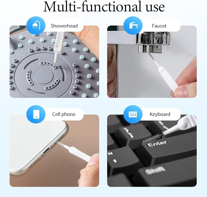 Shower Head Cleaning Brush for Small Hole, 2026 Upgrade Gap Hole Anti-Clogging Cleaning Brush, Multifunctional Shower Head Cleaning Brushes for Household Bathroom (10 Pcak)