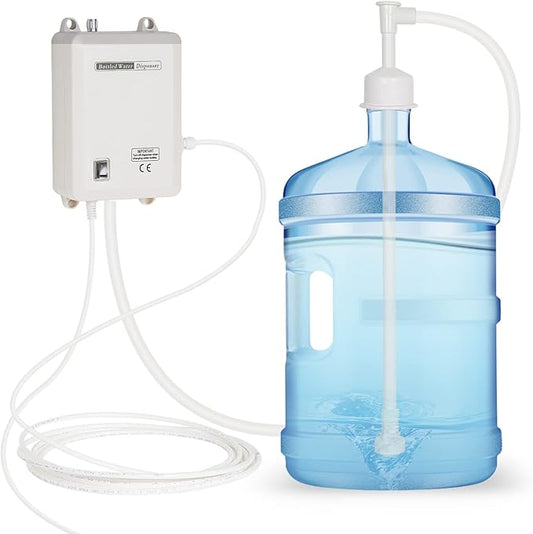 TDRRICH 110V 30W 5 Gallon Speed Adjustable Drinking Water Pump 60PSI Speed 2950 Flow 2L American Plug White Food Grade Suitable for Home, Bar, Restaurant, Drinking Fountain