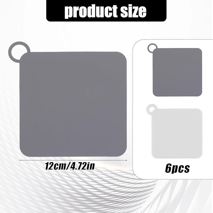 6 PCS Silicone Tub Stopper, Silicone Floor Drain Anti-Odor Mat Floor Drain Cover to Keep Bugs Out Sewer Anti-Odor Mat Deodorizing Drain-Pugs, Sewer Deodorization Floors DrainMat for Bathroom Kitchen