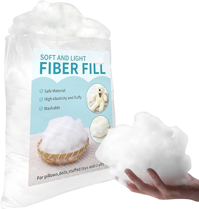 Daylendar Polyester Fiberfill Stuffing 300g/10.5oz - Ultra-Soft & Fluffy Premium Stuffing for Stuffed Animals,Cotton Pillow Filling, DIY Crafts - High Resilience Recyclable
