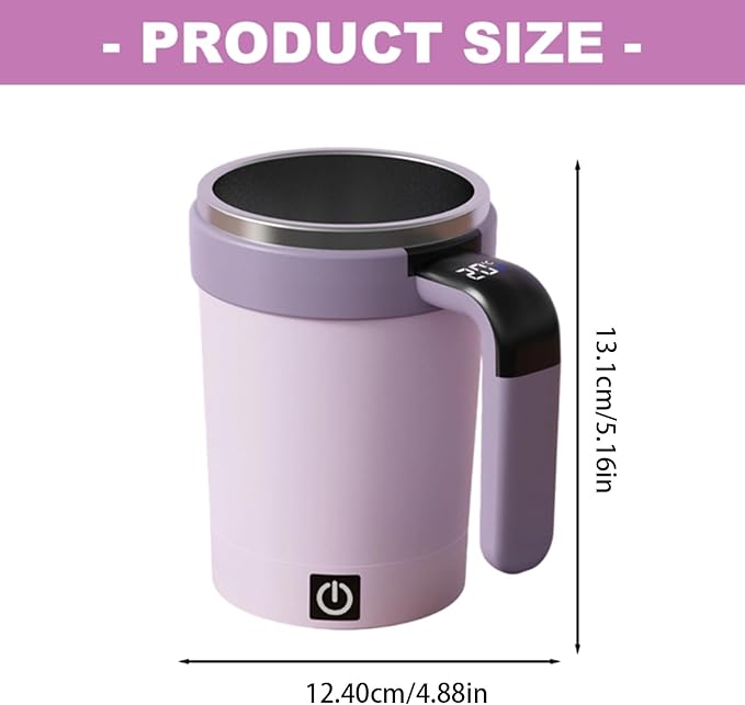 Magnetic Auto Stirring Cup Coffee Protein Shakes Electric Mixer Food Grade Stainless Steel Mixing Mug Detachable