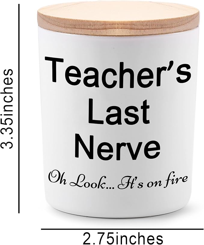 BFJLIFE Teacher Gifts for Women Funny Unique Novelty Music Preschool Dance Teacher Appreciation Gift for Christmas Lavender Scented Soy Candles