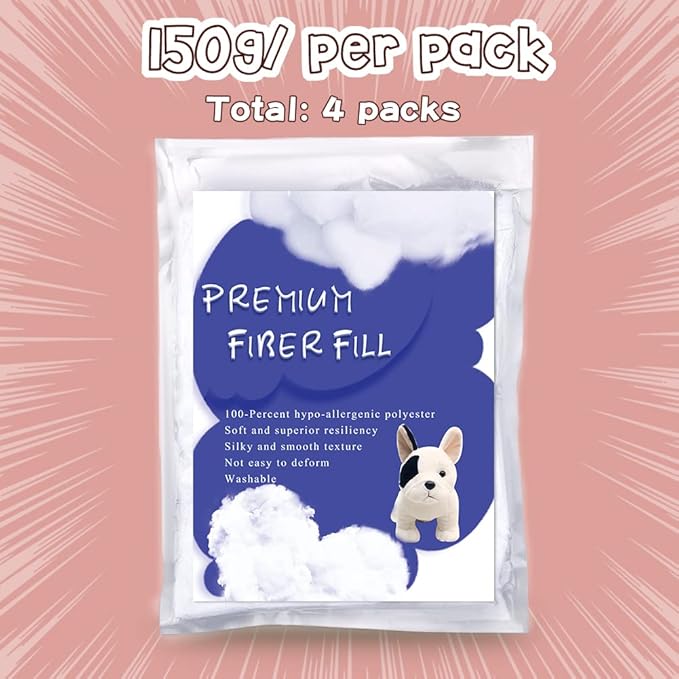 BUTUZE 21oz Premium Polyester Fiber Fill, Polyfill Stuffing High Resilience Fiberfill Stuffing for Craft, Crochet Animal, Part Pillow Comforter DIY, Recyclable