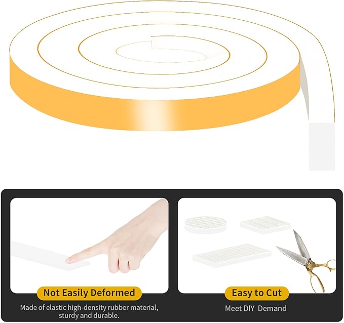 Weather Stripping Door Seal Strip,Weather Stripping,High Density CR Door Seal Strip for Door Frame for Windows (White,2 in x 1 in x 6.5Ft)