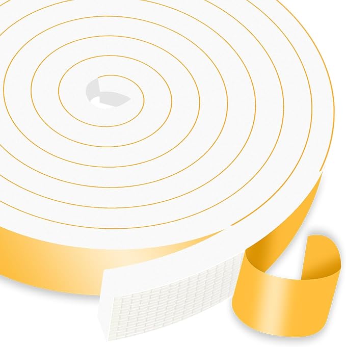 Weather Stripping Door Seal,Weather Stripping,Soundproof,Cold Insulation,Front Door Frame,Windows,Sliding Door (White,1 in x 1/2 in x 13Ft)