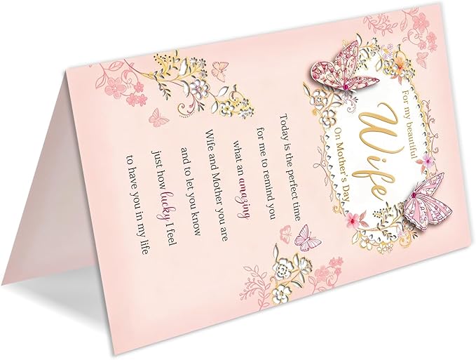 Mother’s Day Card for Wife, Mothers Day Gifts from Husband, Mothers Day Gifts for Wife from Husband