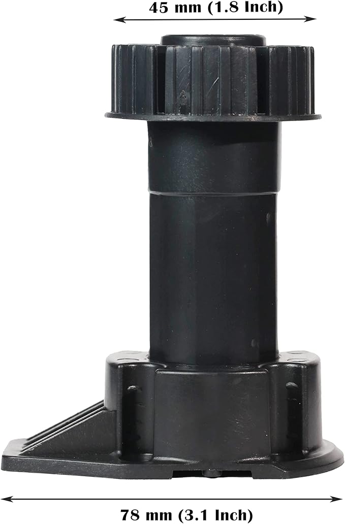 Berta 48-Pack, Cabinet Leveler Legs-330 lb Capacity, Leg-Adjusts from 4 7/10" - 5 9/10" (120-150 mm) (120-150 mm, 48 Pieces)