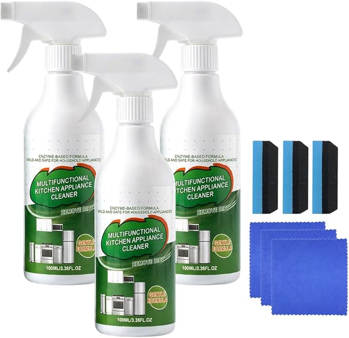 2026 New Multipurpose Enzyme Foam Cleaner, Powerful Multipurpose Kitchen Appliance Cleaner Spray, Oil Stains Clean Up Kitchen Appliance Cleaners, for Household, Oven, Stove, Range Hood (3)