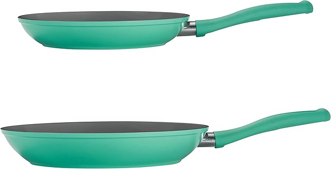Tramontina Solara 10 & 12-Inch Ceramic Non Stick Frying Pan Set, Heavy-Gauge Aluminum Skillet with Nonstick Coating, Dishwasher and Oven Safe (Teal, 2-Pack)