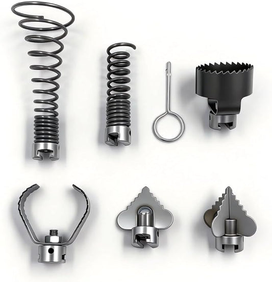 Drain Snake Drill Attachment, Drain Auger Cutter Kit, Fit for RIDGID K-60SP K-60SE K-750 Drain Cleaning Machine, for 5/8" to 7/8" Drain Snake Cable