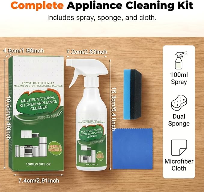 2026 New Multipurpose Enzyme Foam Cleaner, Powerful Multipurpose Kitchen Appliance Cleaner Spray, Oil Stains Clean Up Kitchen Appliance Cleaners, for Household, Oven, Stove, Range Hood (1)