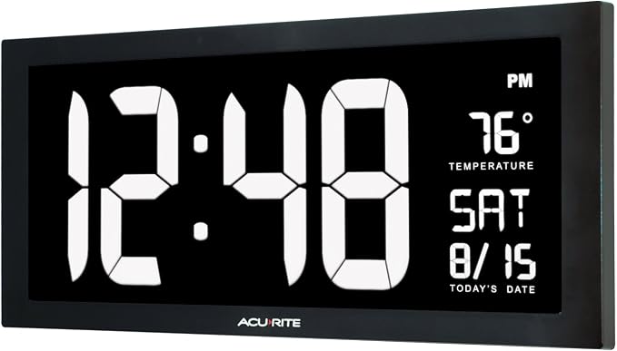 AcuRite Digital Clock, 18-Inch / White