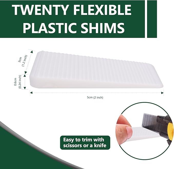 Furniture Leveler, Multi-Purpose Rubber Shim for Leveling Feet Stable, Anti-Wobble Pad for Uneven Table, Dresser Leg, Toliet (100 Pack, White)