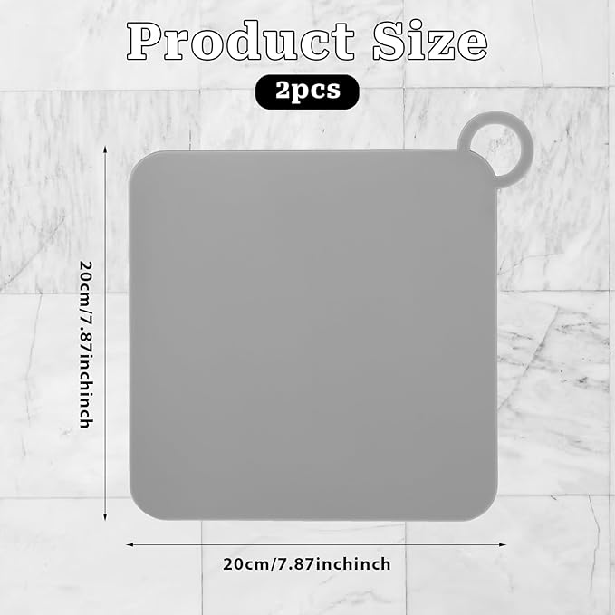 2 Pieces Silicone Tub Stopper Shower Drain Cover Floor Drain Anti-Odor Mat Shower Silica Gel Drain Plugs Bathtub Drain Cover Sewer Deodorization for Kitchen, Bathroom and Laundry(Grey)