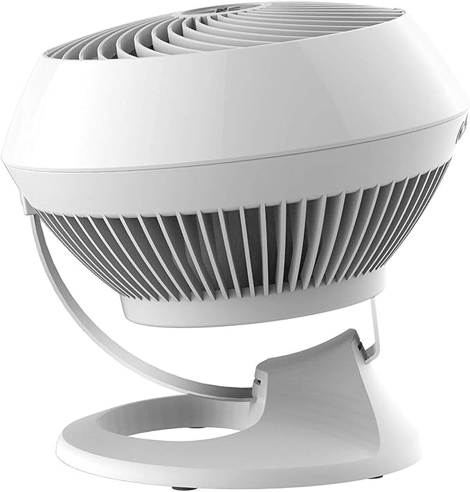 Vornado 560 Medium Air Circulator Floor Fan, 4-Speed, Quiet Fan for Bedroom, Office, Dorm Room, with Chrome Glide Bar Adjustable Tilt, Electric Cooling Fan, White