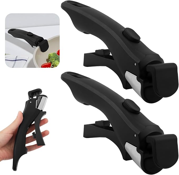 Removable Pot Handle, 2pcs Detachable Pan Handles, Universal Pan Handle, Replacement Handles for Pots and Pans, Fits All Cookware
