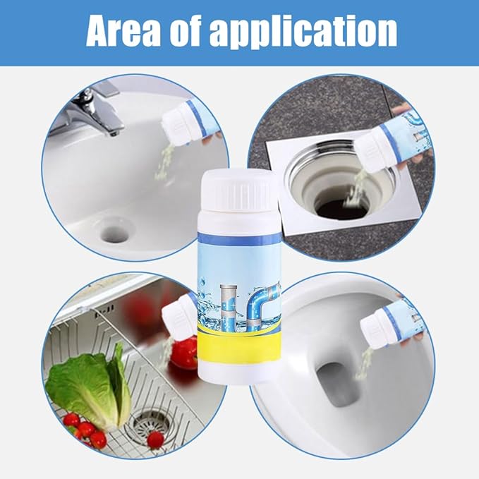 2026 Upgraded Sink and Drain Cleaner, Multi-functional Powerful Pipe Unclogging Agent Drains Cleaner Fast Foaming for Kitchen Toilet and Pipes Cleaning Tool (3Set)