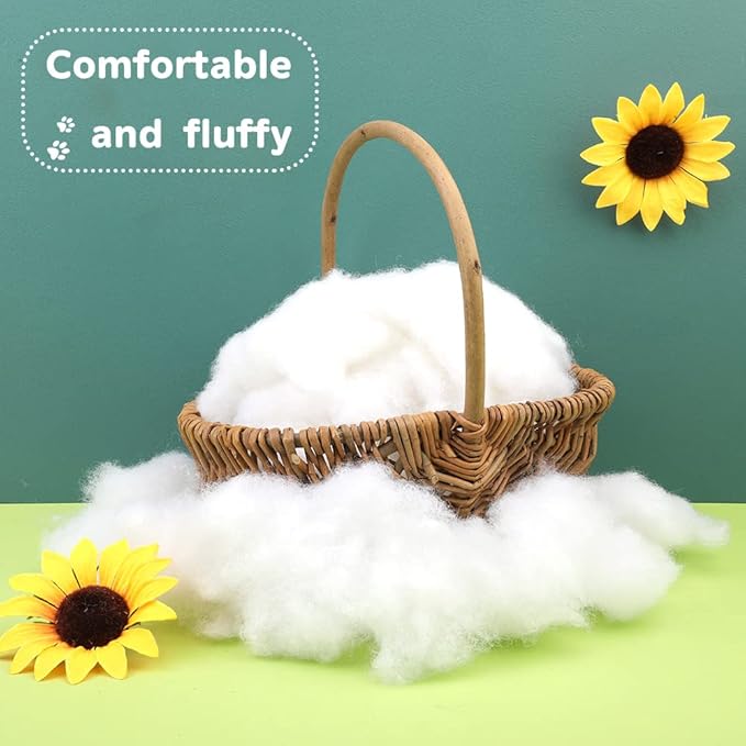 Jmuiiu Polyester Fill, 3.5oz-70.5oz Premium Polyester Fiberfill, Stuffing for Stuffed Animals, Recycled Polyester Fiber, High Resilience Polyfill Stuffing Fluff Fiberfill for Pillow Filling,Crafts