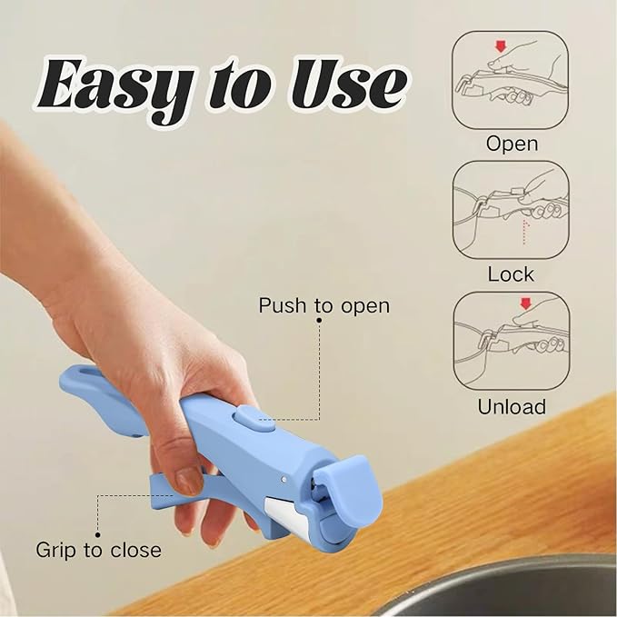 Detachable Handle Cookware Set 2 Pack Pots and Pans Replacement Handles Heat Resistant & Ergonomic Grip Compatible with Most Non-Stick Pans, Skillets & Pots (Blue and Gray)