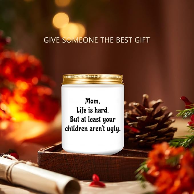 Funny Mothers Day Birthday Gifts for Mom,Gifts for Mom from Daughter Son,Thank You Lavender Scented Candles for Women.