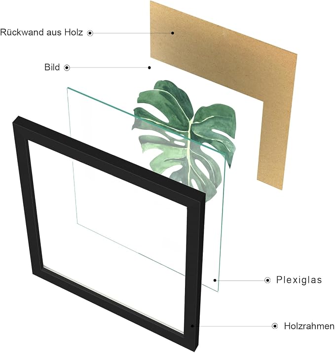 ArtbyHannah Framed Bathroom Wall Art Decor, 10x10 Inch 4 Pack Botanical Gallery Wall Frame Set Modern Farmhouse Sage Green Prints Artwork for Spa, Restroom, Bedroom, Office Decoration (Black)