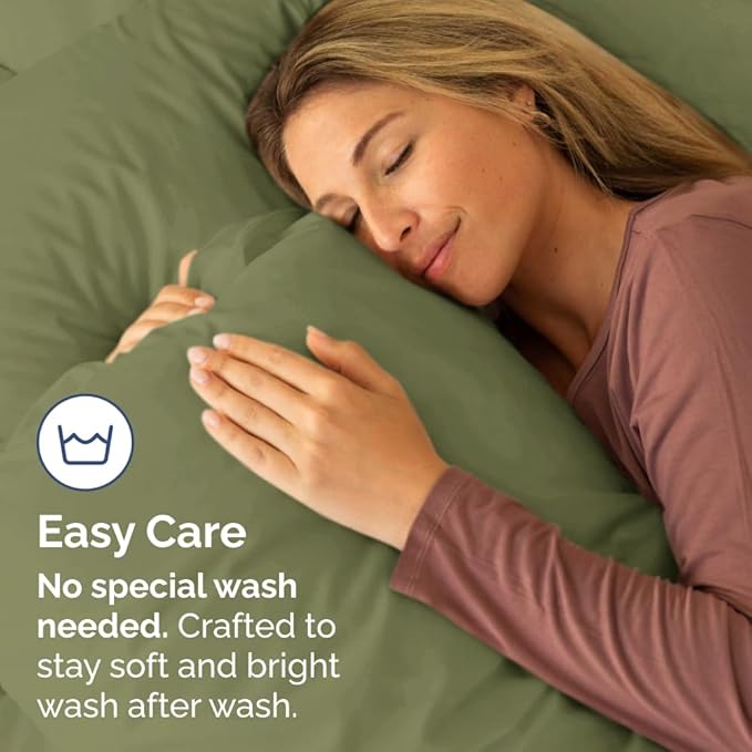 Body Pillowcases Set of 2-20x54 Long Body Pillow Case - Soft Body Pillow Cover for Sleeping & Side Sleepers - Comfy, Breathable & Wrinkle Free - Machine Washable w/Envelope Enclosure (Sage Green)