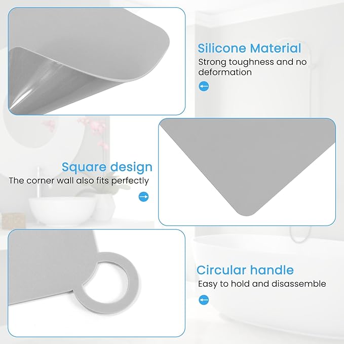 6 Pcs Silicone Floor Drain Cover,Drain Cover Anti-Odor Mat for Kitchen, Bathroom, Laundry (5.79 x 5.79 Inch)