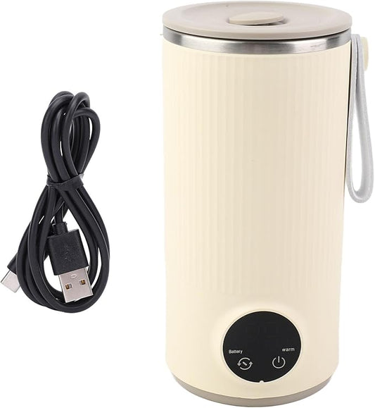 fosa 400ML Portable Electric Kettle, USB Rechargeable Travel Water Boiler, 6000mah Battery, Food Grade Stainless Steel Material, for Coffee, Milk