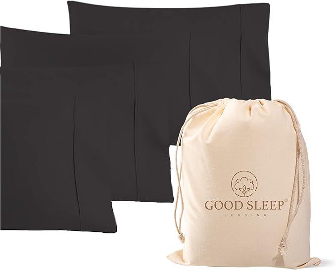 1000 TC Dark Gray King Pillowcases Set of 4 100% Egyptian Cotton Pillow Cases with Long Staple Cotton & Sateen Weave, Silky Soft Hotel - Like Bed Pillow Covers for Comfy Sleeping, Snug Fit