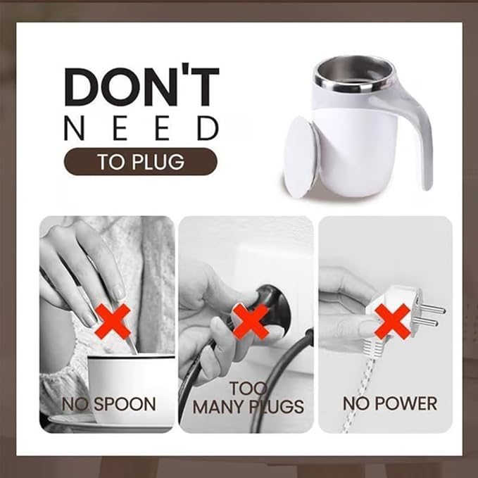 Self Stirring Coffee Mug, Magnetic Automatic Self-Stirring Coffees Mug, 2025 New Automatic Automati Stirring 12.85oz Coffee Mugs (coffee)